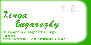 kinga bugarszky business card